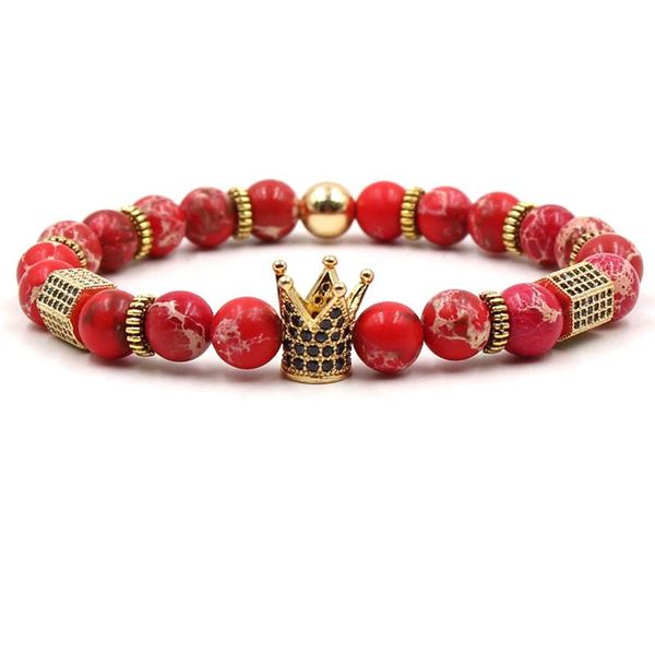 beaded, strands men jewelry micro pave cz zirconia king crown charm bracelet natural stone bead bracelets christmas gifts, Black
beaded, strands men jewelry micro pave cz zirconia king crown charm bracelet natural stone bead bracelets christmas gifts, Black