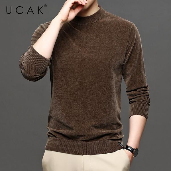 men's sweaters ucak brand casual sweater men clothing mock neck solid color streetwear pull homme spring autumn thick pullover u1252, White;black
men's sweaters ucak brand casual sweater men clothing mock neck solid color streetwear pull homme spring autumn thick pullover u1252, White;black