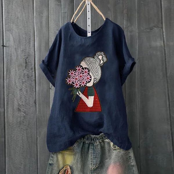 blouse women summer 2021 casual plus size dog print loose linen button tunic blouses boho clothing dames blouse zomer, White
blouse women summer 2021 casual plus size dog print loose linen button tunic blouses boho clothing dames blouse zomer, White