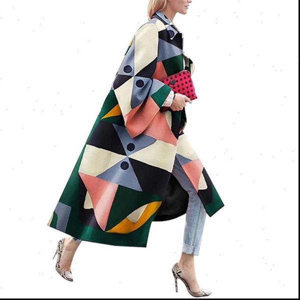 autumn winter trench coat for women fashion geometric print color female casual long cardigan coat turn down collar outwear, Tan;black
autumn winter trench coat for women fashion geometric print color female casual long cardigan coat turn down collar outwear, Tan;black