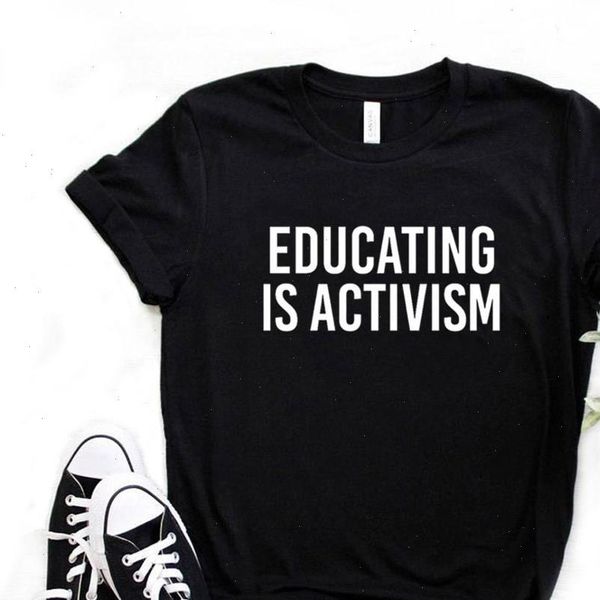 women t shirt educating is activism letters print tshirt women short sleeve o neck loose t shirt ladies causal tee shirt, White
women t shirt educating is activism letters print tshirt women short sleeve o neck loose t shirt ladies causal tee shirt, White