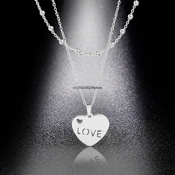 pendant necklaces 1pcs stainless steel necklace for women fashion in love silver color engagement jewelry
pendant necklaces 1pcs stainless steel necklace for women fashion in love silver color engagement jewelry