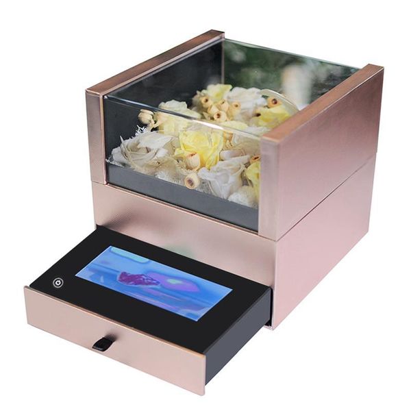 transparent luxury flower display wedding light control lcd video gift box for packaging
transparent luxury flower display wedding light control lcd video gift box for packaging
