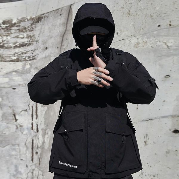 men's jackets aogz dark cargo coats streetwear tactical function pullover harajuku multi-pocket hoody windbreaker bomber jacket, Black;brown
men's jackets aogz dark cargo coats streetwear tactical function pullover harajuku multi-pocket hoody windbreaker bomber jacket, Black;brown