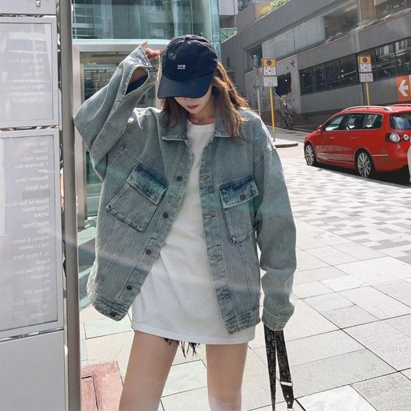women's jackets real korean version loose boyfriends denim women's jacket spring and autumn style hong kong pop street fashion poa, Black;brown
women's jackets real korean version loose boyfriends denim women's jacket spring and autumn style hong kong pop street fashion poa, Black;brown