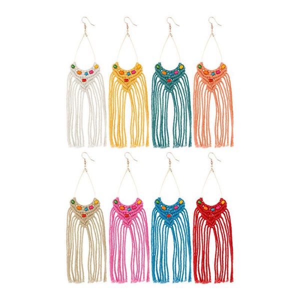 dangle & chandelier bohemian colorful beaded macrame earrings vintage hand woven tassel for women fashion ethnic jewelry girl gift, Silver
dangle & chandelier bohemian colorful beaded macrame earrings vintage hand woven tassel for women fashion ethnic jewelry girl gift, Silver