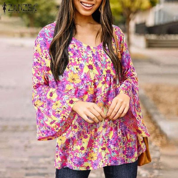 women's blouses & shirts holiday loose elegant fashion casual 2022 autumn women full sleeve blouse floral printed thin v-neck che, White
women's blouses & shirts holiday loose elegant fashion casual 2022 autumn women full sleeve blouse floral printed thin v-neck che, White