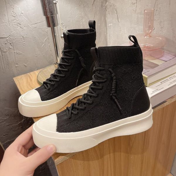 boots stretch sock women's fall 2021 thick-soled flying woven casual short thin tide, Black
boots stretch sock women's fall 2021 thick-soled flying woven casual short thin tide, Black