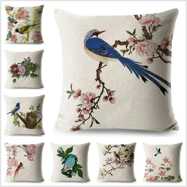 watercolor lovely birds flowers robin tit finch hummingbird cushion cover 
watercolor lovely birds flowers robin tit finch hummingbird cushion cover