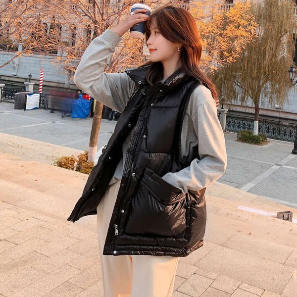 down cotton vest female autumn winter version design sense waistcoat vest jacket fashion, White
down cotton vest female autumn winter version design sense waistcoat vest jacket fashion, White