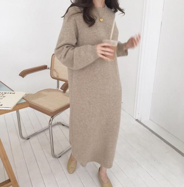 casual dresses women autumn winter long sweater dress female sleeve straight knitted maxi vestidos plus size pull femme sukienki jurken, Black;gray
casual dresses women autumn winter long sweater dress female sleeve straight knitted maxi vestidos plus size pull femme sukienki jurken, Black;gray