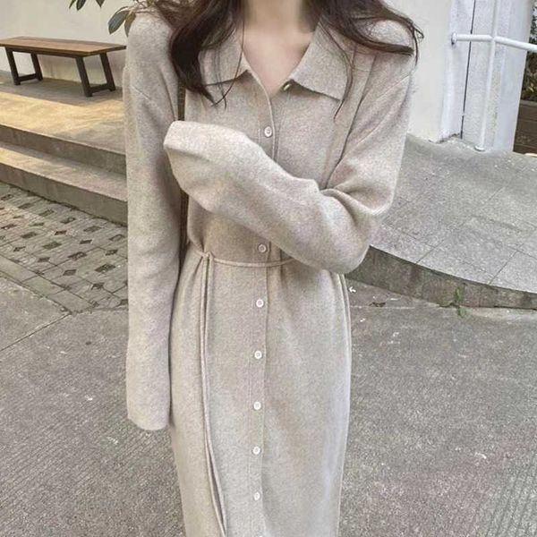 casual dresses women's sweater spring autumn turn down collar solid lace up ladies knitted wear long sleeve buttons female 9skb, Black;gray
casual dresses women's sweater spring autumn turn down collar solid lace up ladies knitted wear long sleeve buttons female 9skb, Black;gray