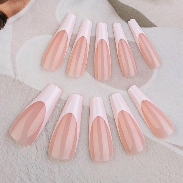 false nails 24pcs french long ballerina detachable solid color light pink-white wearable fake full cover coffin nail tips, Red;gold
false nails 24pcs french long ballerina detachable solid color light pink-white wearable fake full cover coffin nail tips, Red;gold