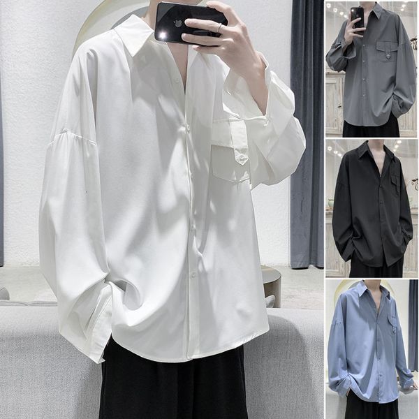 2021 new casual men's fashion solid color business shirt men streetwear spring long sleeve shirts mens m-2xl 2zp5, White;black
2021 new casual men's fashion solid color business shirt men streetwear spring long sleeve shirts mens m-2xl 2zp5, White;black
