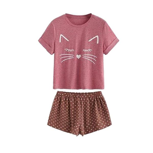 two piece set women home wear short sleeve and shorts set elegant cute sweet 2 pcs homewear ladies 2 piece, Gray 
two piece set women home wear short sleeve and shorts set elegant cute sweet 2 pcs homewear ladies 2 piece, Gray