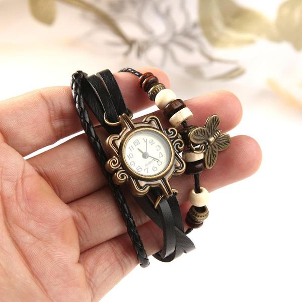 wristwatches womens retro faux leather bracelet butterfly decoration quartz wrist watch casual fashion braided bracelets punk rock, Slivery;brown
wristwatches womens retro faux leather bracelet butterfly decoration quartz wrist watch casual fashion braided bracelets punk rock, Slivery;brown