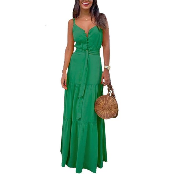 summer sling long dress women fashion elegant v-neck solid color bandage belt loose dresses feminina lr1250 210531, Black;gray
summer sling long dress women fashion elegant v-neck solid color bandage belt loose dresses feminina lr1250 210531, Black;gray