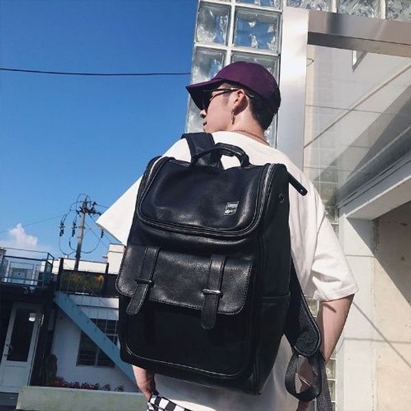 street trend trendy mens leather simplicity backpack fashion outdoor travel backpack shoulder bag korean travel bag
street trend trendy mens leather simplicity backpack fashion outdoor travel backpack shoulder bag korean travel bag