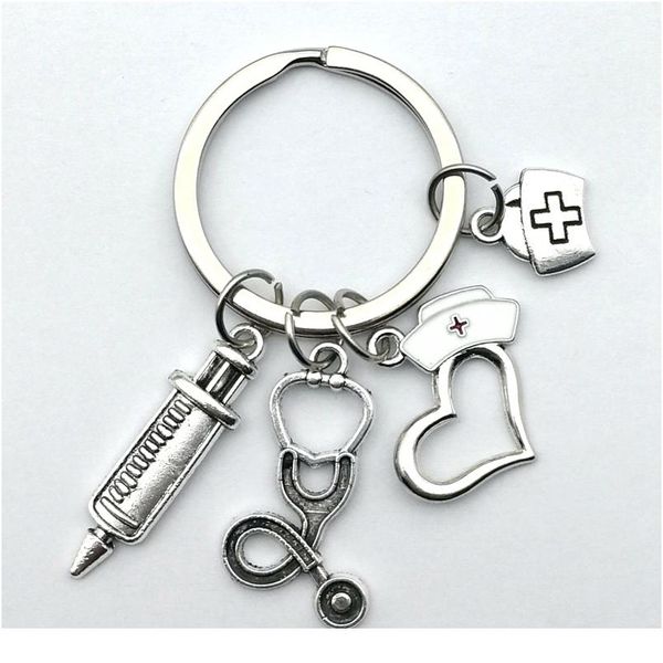 1pc vintage doctor medical keychain stethoscope syringe ambulance pendant keyring for nurse creative gift jewelry acc jllfib, Silver
1pc vintage doctor medical keychain stethoscope syringe ambulance pendant keyring for nurse creative gift jewelry acc jllfib, Silver