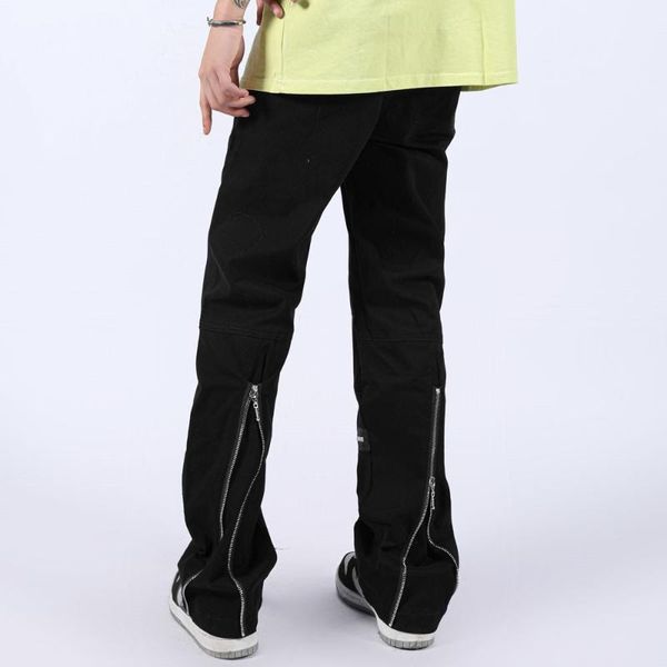 men's pants straight for men fake zippers 2021 hip hop oversized polyester cotton casual harajuku streetwear trousers, Black
men's pants straight for men fake zippers 2021 hip hop oversized polyester cotton casual harajuku streetwear trousers, Black