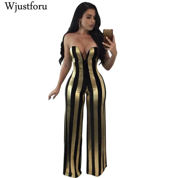 women's jumpsuits & rompers wjustforu black gold striped women off shoulder party overalls female wide leg elegant jumpsuit long pant, Black;white
women's jumpsuits & rompers wjustforu black gold striped women off shoulder party overalls female wide leg elegant jumpsuit long pant, Black;white