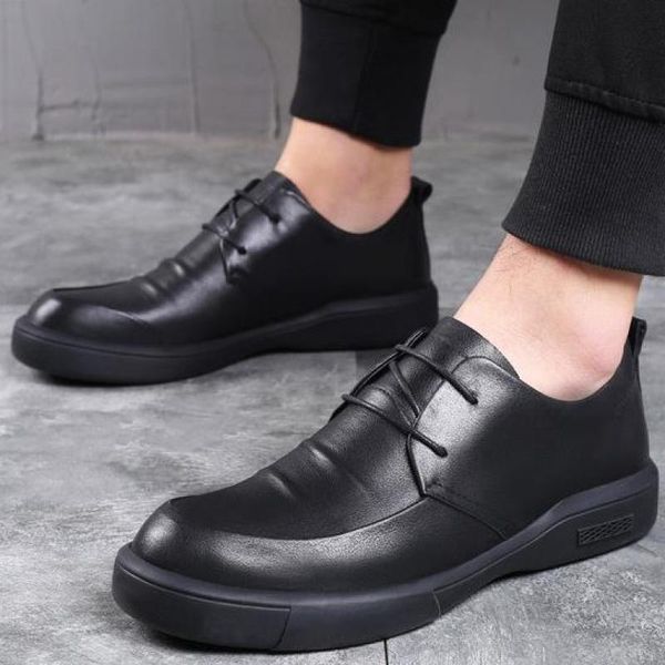 dress shoes mens pu leather round toe platform male footwear office formal mans classic british style business, Black
dress shoes mens pu leather round toe platform male footwear office formal mans classic british style business, Black