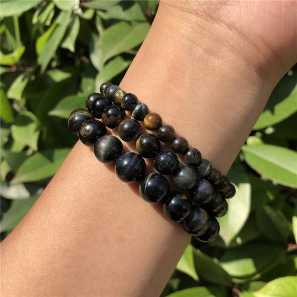 beaded, strands natural yellow blue tiger eye bracelet round bead crystal quartz healing stone women men jewelry gift, Black
beaded, strands natural yellow blue tiger eye bracelet round bead crystal quartz healing stone women men jewelry gift, Black