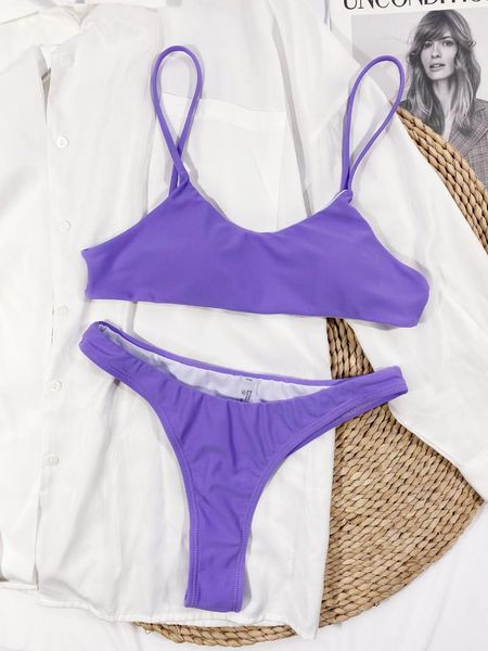 women's swimwear 2021 summer back two-piece bikini split high waist swimsuit without chest support beachwear, White;black
women's swimwear 2021 summer back two-piece bikini split high waist swimsuit without chest support beachwear, White;black