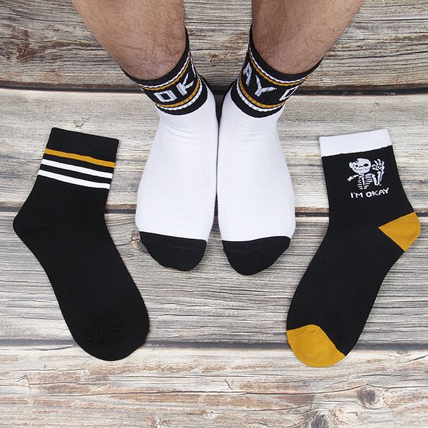 2020 new trend sports men's korean campus style middle tube autumn trendy socks c0224, Black
2020 new trend sports men's korean campus style middle tube autumn trendy socks c0224, Black