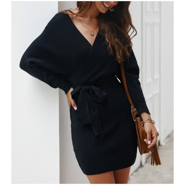 women's sweaters thin belt dresses for women sheath skirt casual winter sweater warm clothing fashion, White;black
women's sweaters thin belt dresses for women sheath skirt casual winter sweater warm clothing fashion, White;black