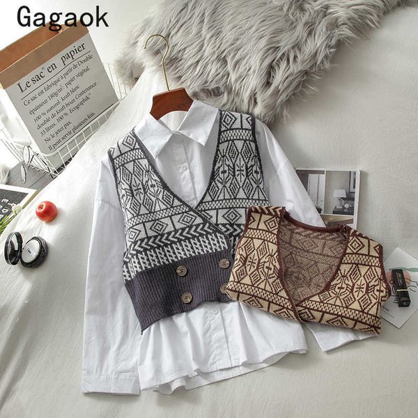 indie folk sweater vest spring autumn v-neck double breasted outwear knitted korean chci wild fashion vests 210531, Black;white
indie folk sweater vest spring autumn v-neck double breasted outwear knitted korean chci wild fashion vests 210531, Black;white
