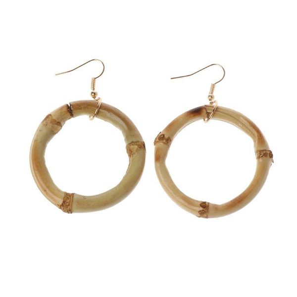 hoop & huggie a2ua handmade natural bamboo wood round circle dangle earrings fashion jewelry, Golden;silver
hoop & huggie a2ua handmade natural bamboo wood round circle dangle earrings fashion jewelry, Golden;silver
