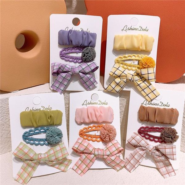 3 pcs spring new sweet girl lattice fabric bow hairpins headwear korean fashion children's yarn ball bb clip hair accessories, Slivery;white
3 pcs spring new sweet girl lattice fabric bow hairpins headwear korean fashion children's yarn ball bb clip hair accessories, Slivery;white
