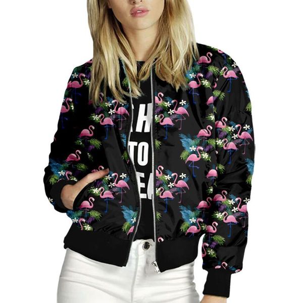 women's jackets women 3d printed ladies zipper bomber outwear spring autumn long sleeve short thin slim casual biker coats, Black;brown
women's jackets women 3d printed ladies zipper bomber outwear spring autumn long sleeve short thin slim casual biker coats, Black;brown