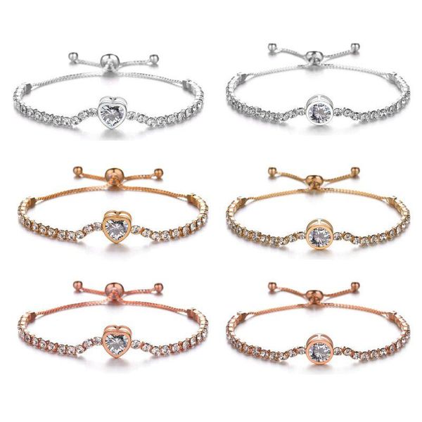 charm bracelets heart cubic zirconia adjustable chain bracelet for women luxury shining jewelry, Golden;silver
charm bracelets heart cubic zirconia adjustable chain bracelet for women luxury shining jewelry, Golden;silver