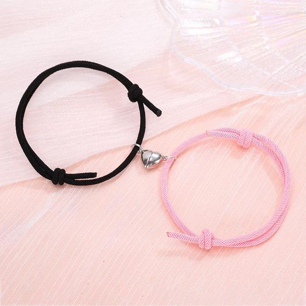 charm bracelets 2pcs magnetic bracelet stainless steel heart pendant couple for lover friend men women braid rope, Golden;silver
charm bracelets 2pcs magnetic bracelet stainless steel heart pendant couple for lover friend men women braid rope, Golden;silver