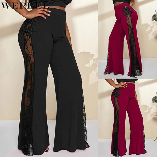 women's pants & capris wepbel long casual solid color loose lace stitching trousers autumn see-through high waist wide leg, Black;white
women's pants & capris wepbel long casual solid color loose lace stitching trousers autumn see-through high waist wide leg, Black;white