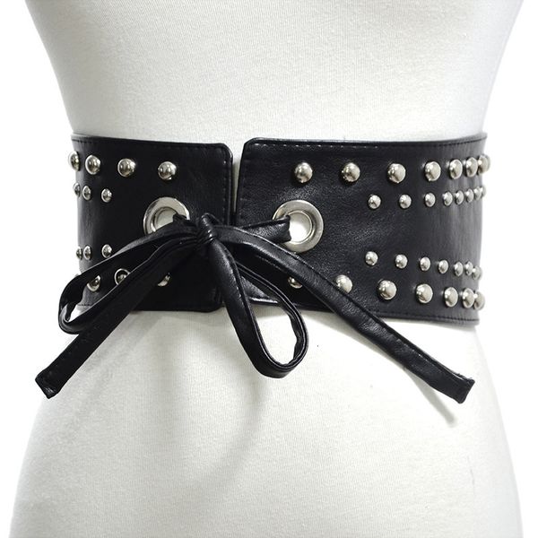 new punk rivet inlaid lace up waistband personalized versatile leather coat windbreaker decorative wide belt, Black;brown
new punk rivet inlaid lace up waistband personalized versatile leather coat windbreaker decorative wide belt, Black;brown