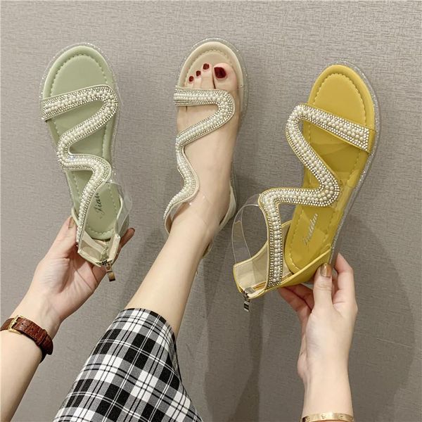 2021 new sandal women diamonds and pearls decorations shoes summer women sandal fashion flats comfortable zip, Black
2021 new sandal women diamonds and pearls decorations shoes summer women sandal fashion flats comfortable zip, Black