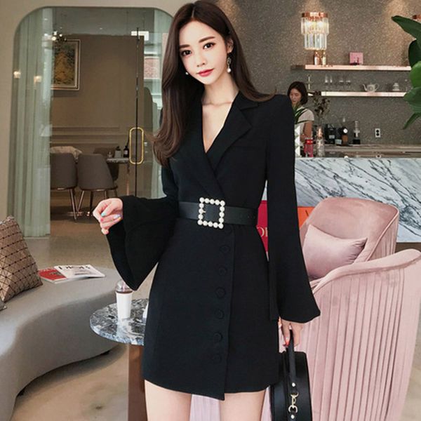 2021 flare sleeve elegant fashion suits dress women winter sashes belt waist pencil dresses new business ol vestidos coat ttgv, Black;brown
2021 flare sleeve elegant fashion suits dress women winter sashes belt waist pencil dresses new business ol vestidos coat ttgv, Black;brown