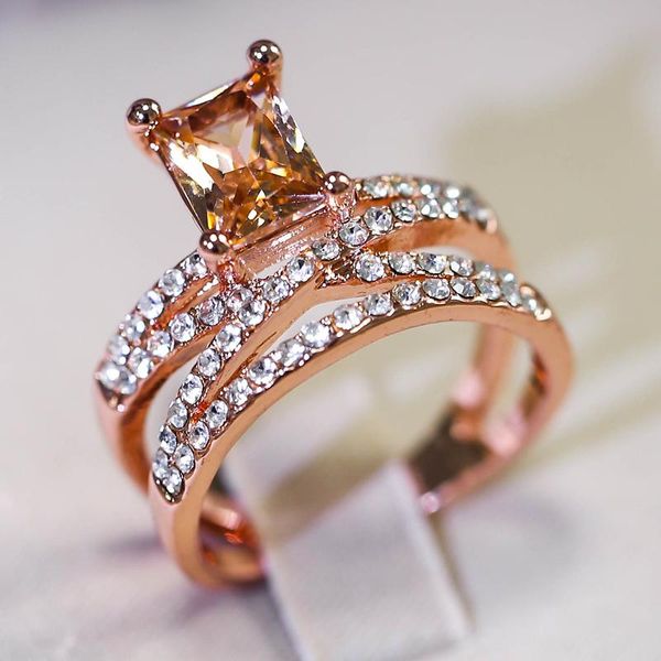 cluster rings luxury orange square stone ring set cubic zircon couple for women fashion jewelry ladies accessories men engagement gift, Golden;silver
cluster rings luxury orange square stone ring set cubic zircon couple for women fashion jewelry ladies accessories men engagement gift, Golden;silver