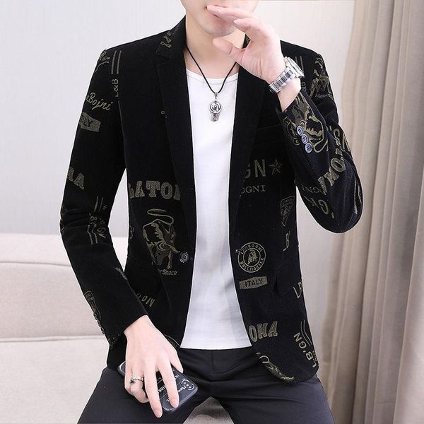 men's suits & blazers 2021 spring autumn coat dress korean fashion printed black handsome blazer ruffian suit nightclub, White;black
men's suits & blazers 2021 spring autumn coat dress korean fashion printed black handsome blazer ruffian suit nightclub, White;black