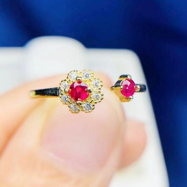 cluster rings per jewelry natural real ruby flower small adjustable ring 3*3mm 0.15ct*2pcs gemstone 925 sterling silver t21471, Golden;silver
cluster rings per jewelry natural real ruby flower small adjustable ring 3*3mm 0.15ct*2pcs gemstone 925 sterling silver t21471, Golden;silver