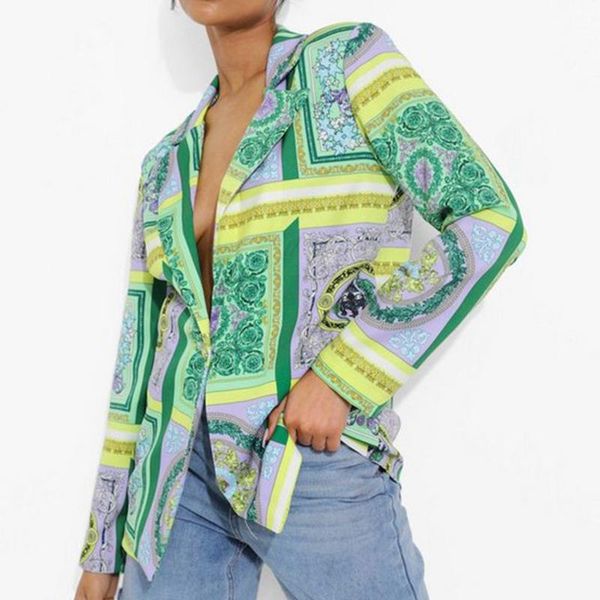 women's suits & blazers blazer women 2021 print casual jacket female for autumn single buttonlong sleeve and jackets coat, White;black
women's suits & blazers blazer women 2021 print casual jacket female for autumn single buttonlong sleeve and jackets coat, White;black