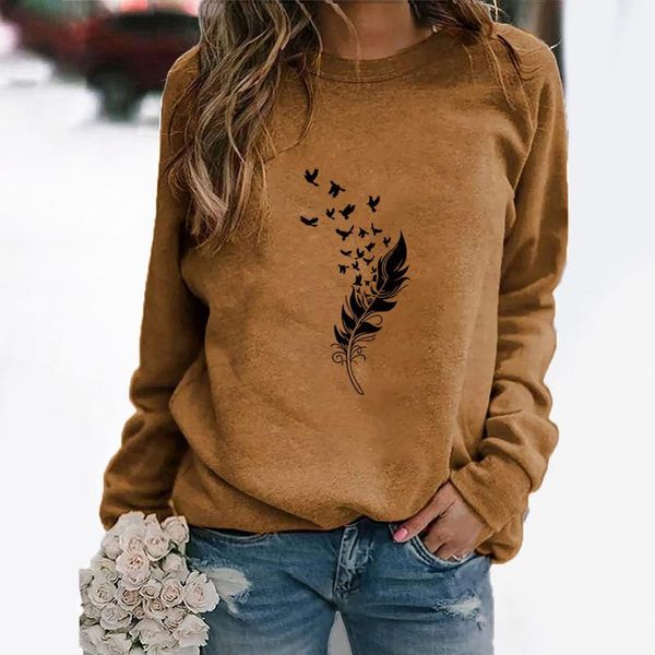 women's hoodies & sweatshirts autumn feather 3d print harajuku streetwear long sleeve oversized girls pullover female clothes, Black
women's hoodies & sweatshirts autumn feather 3d print harajuku streetwear long sleeve oversized girls pullover female clothes, Black