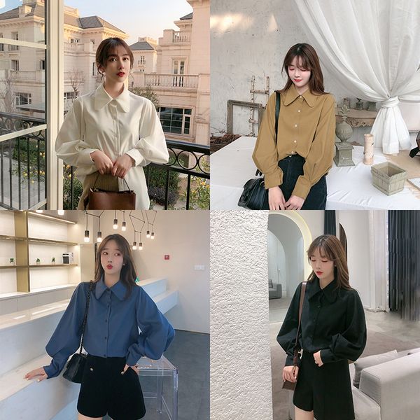 new 2021 fashion shirt lantern long sleeve women shirts solid stand collar office blouse womens and blouses mcyn, White
new 2021 fashion shirt lantern long sleeve women shirts solid stand collar office blouse womens and blouses mcyn, White