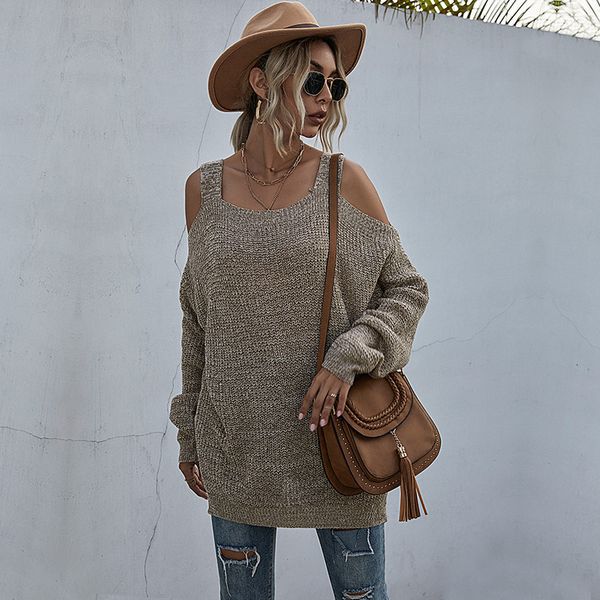 2021 autumn winter strapless jumper shoulder digging sing knitted pullovers sweater for women new loose xcv3, White;black
2021 autumn winter strapless jumper shoulder digging sing knitted pullovers sweater for women new loose xcv3, White;black