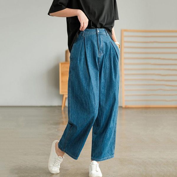 women's jeans 2021 spring womens denim harem pants korean fashion loose large size female summer thin blue trousers aq1287
women's jeans 2021 spring womens denim harem pants korean fashion loose large size female summer thin blue trousers aq1287