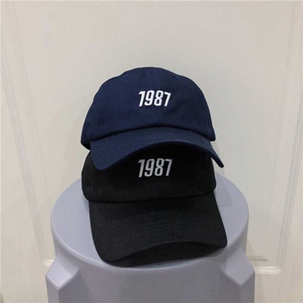 1987 alphabet embroidered children's summer korean casual fashion men's all season baseball cap11, Black;white
1987 alphabet embroidered children's summer korean casual fashion men's all season baseball cap11, Black;white