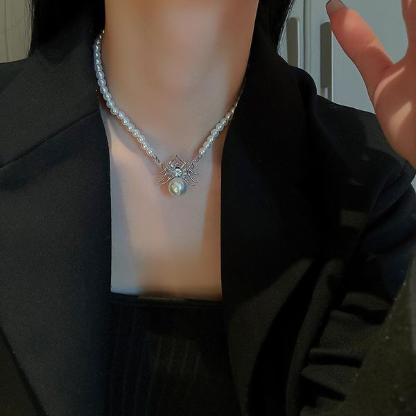 chains sense original design niche senior pearl necklace set auger spider pendant tide cool collarbone chain female fashion personality, Silver
chains sense original design niche senior pearl necklace set auger spider pendant tide cool collarbone chain female fashion personality, Silver